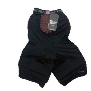 NIKE PRO COMBAT Mens XL X-Large Black Compression Football Shorts #411019 NWT